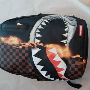 Sprayground Fiery Shark Backpack